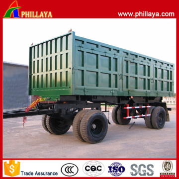 4 Axles Coal Transport Tipping Full Trailer with Drawbar